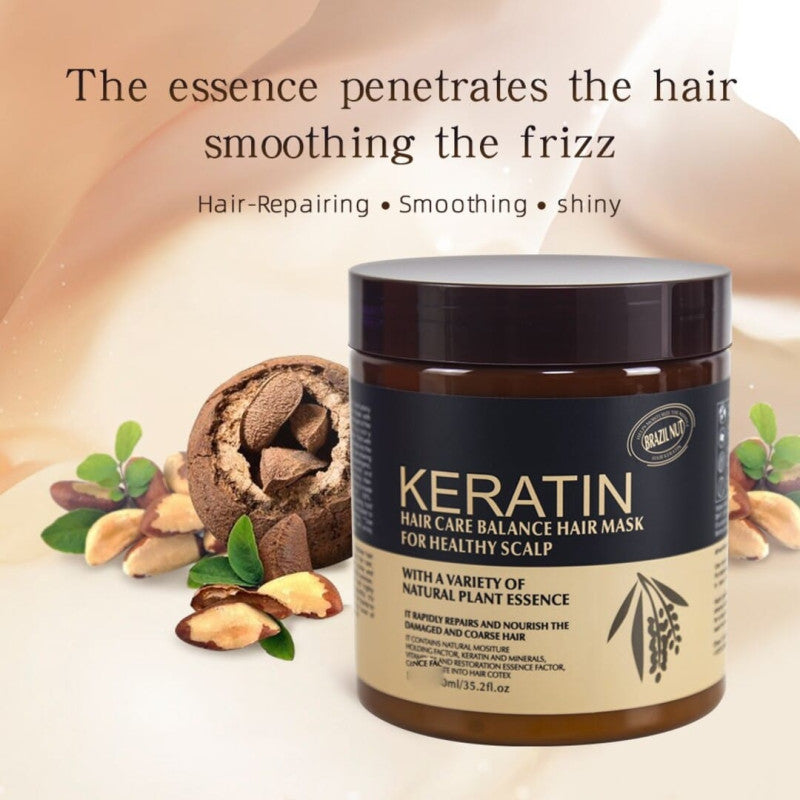 Keratin Hair Care Balance Hair Mask - Deep Conditioning & Frizz Control - 1000ml (35.2 fl.oz)