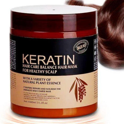 Keratin Hair Care Balance Hair Mask - Deep Conditioning & Frizz Control - 1000ml (35.2 fl.oz)